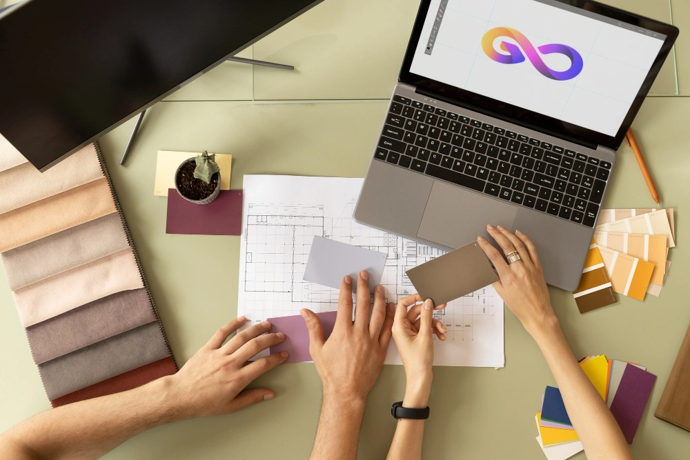 Office Desk and Monitor Setup